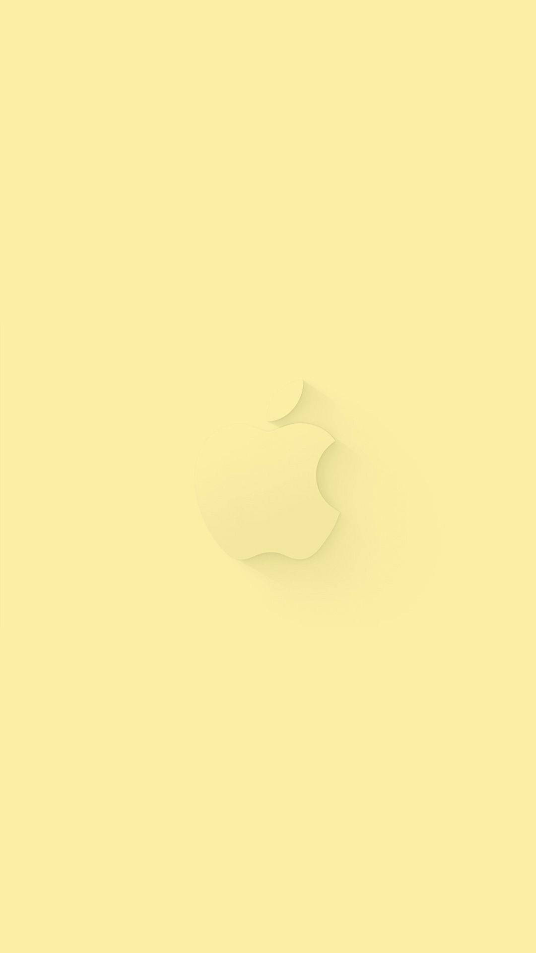Эстетичный желтый логотип Apple для iPhone 11 Обои