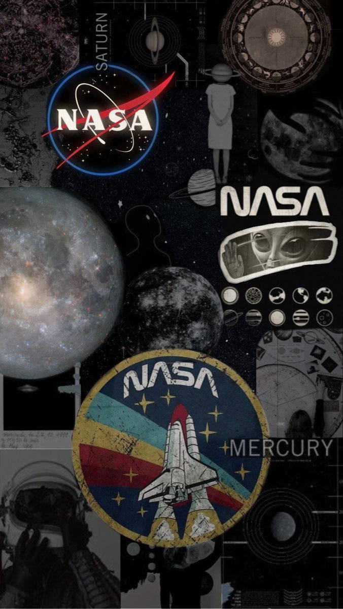 Эстетичный коллаж NASA для iPhone обои