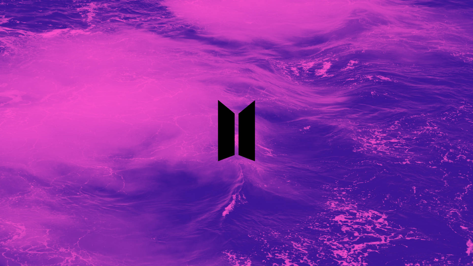 Эстетичный логотип BTS в фиолетовом Обои