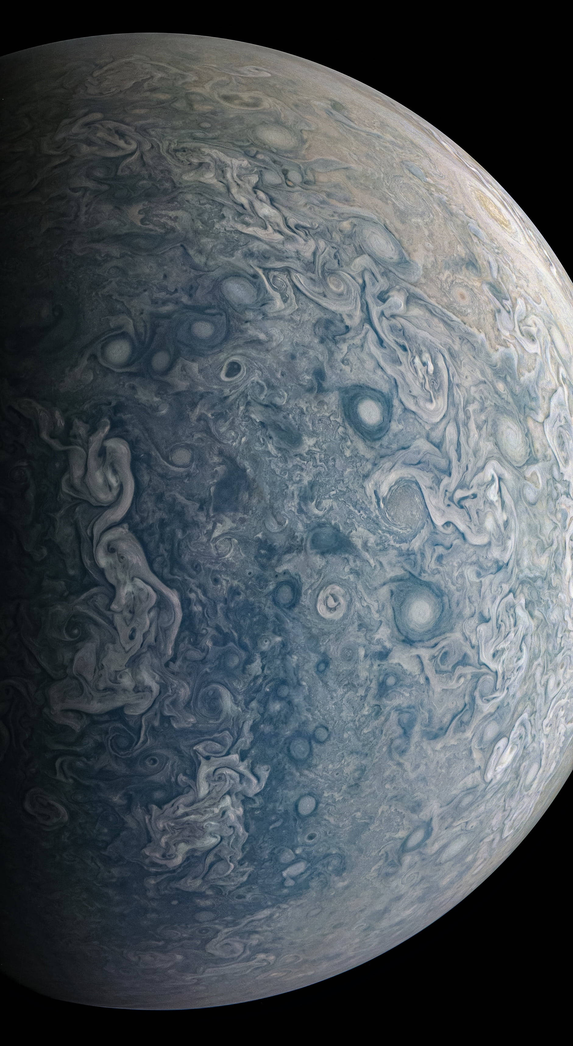 Юпитер с множеством штормов для iPhone от NASA Обои