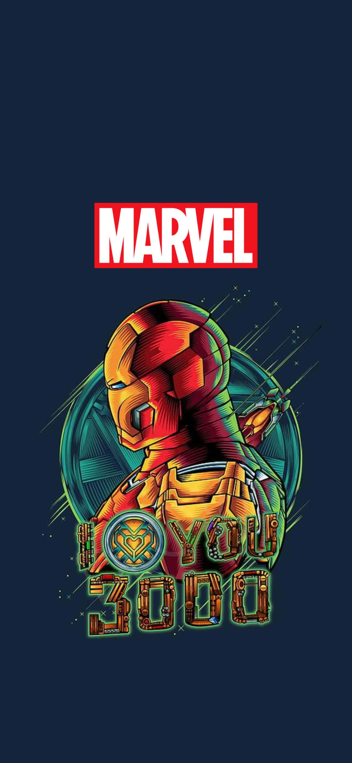 Я люблю тебя 3000 Железный человек iPhone XS Фон Marvel Обои