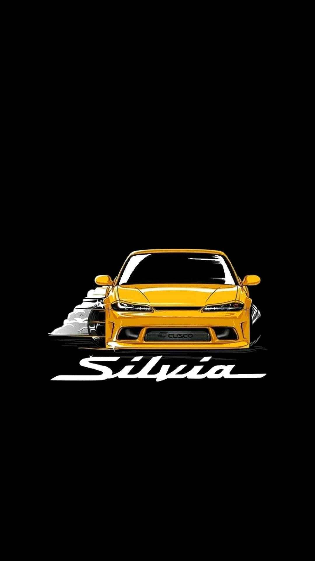 Японский эстетичный арт Nissan Silvia Обои