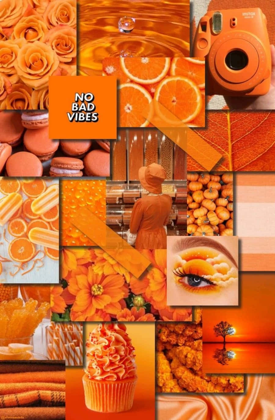 Яркая и живая оранжевая эстетика Обои