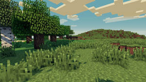 Зеленое поле Minecraft 1280x720 — Майнкрафт Обои
