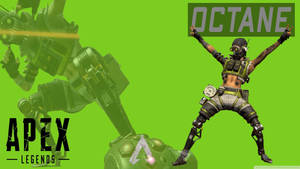 Apex Legends Octane широко расставленные ноги — Зеленая эстетика гиф Обои