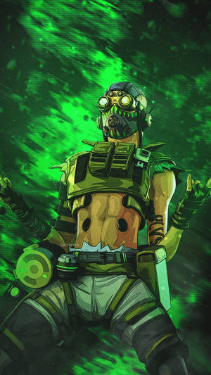 Apex Legends Octane в зеленой тематике