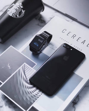 Обои с Apple Watch и Jet Black iPhone — Apple Watch Обои