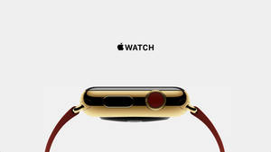 Обои с Apple Watch, золотым безелем и красной коронкой — Apple Watch Обои