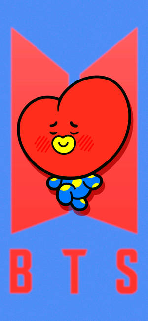 Обои BT21 Тата на логотипе BTS — iPhone 14 Plus Обои