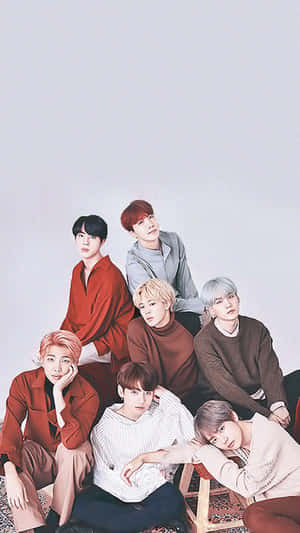 BTS на фоне iPhone — Bts групповое фото гиф Обои