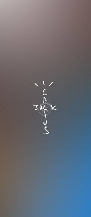 Cactus Jack Travis Scott Текстовый Логотип Синий И Серый — Galaxy Z Flip Обои