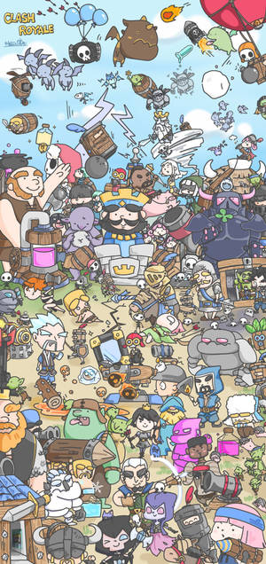 Clash Royale каракули мультфильм — Samsung S23 Обои