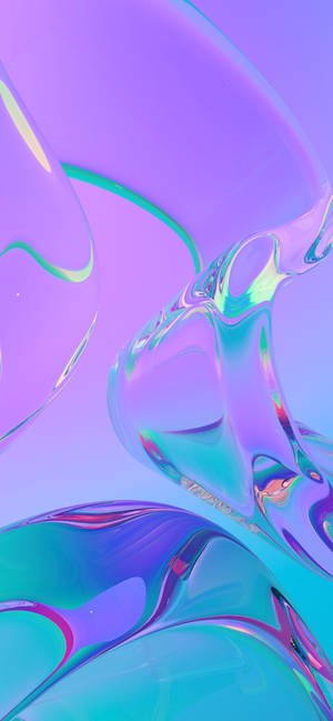 Close-Up Violet Liquid Surface Mobile 3D — Galaxy S26 Обои