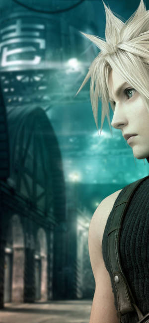 Обои с профилем Клауда из Final Fantasy 7 — iPhone 16 Pro Обои