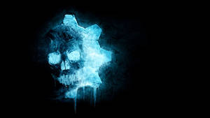 Gears 5 4K Синий череп — Темно-синяя эстетика гиф Обои