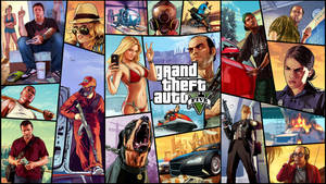 GTA 5 2560x1440 плиточный коллаж