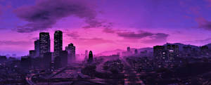 GTA 5 Фиолетовый горизонт 1080p Игровые обои