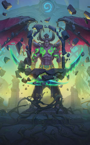 Hearthstone Phone Иллидан Штормрэйдж, заклинания, камни — RedMagic Astra Обои