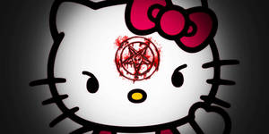 Hello Kitty Хэллоуин Кровавая Метка обои — Hello Kitty Хэллоуин Обои