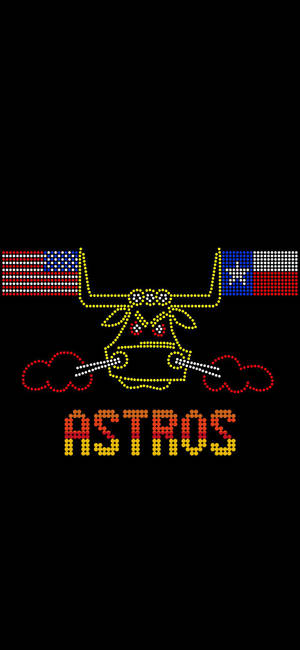 Houston Astros стилизованный техасский бык — iPhone 14 Pro Max Обои