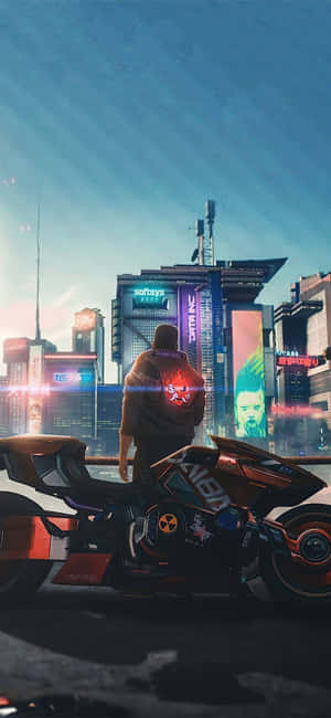 iPhone XS Max Cyberpunk 2077 фон — Vivo T4 Lite Обои