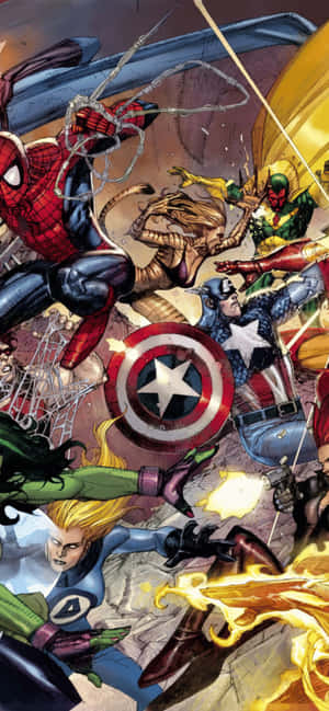 Iphone Xs Max Marvel Background — 荣耀Play20A Обои