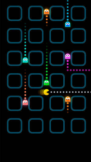 iPhone Игра Pacman Поедает Призраков