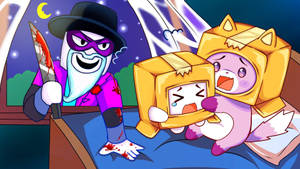 LankyBox Boxy Foxy и Страшный Ларри — Милый мультяшный Обои