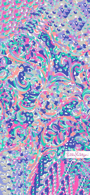 Lilly Pulitzer фиолетовый абстрактный арт — iPhone 15 Pro Max Обои