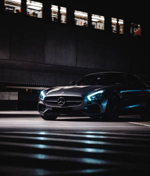 Обои Mercedes Benz светится в темноте — Galaxy Z Fold 6 Обои