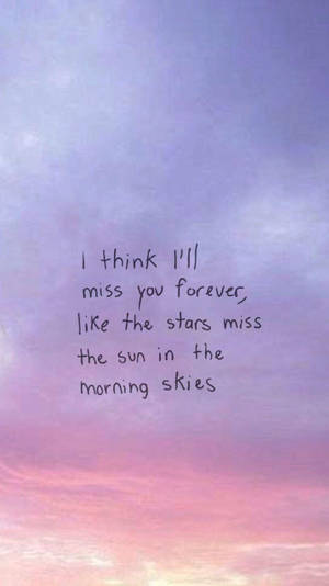 Обои с текстом песни Missing you Summertime Sadness — Рассвет Обои