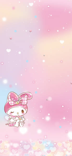 My Melody в пастельном градиенте обои — iPhone 17e Обои