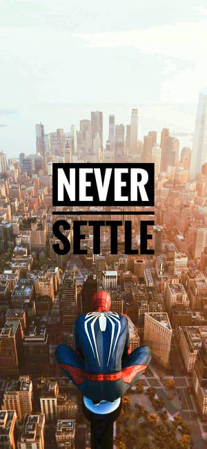 Never Settle Нью-Йоркский фон — iPhone Xs Обои