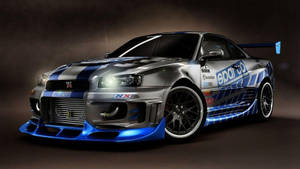 Nissan Skyline в действии — икона серии «Форсаж» — JDM Эстетика Обои