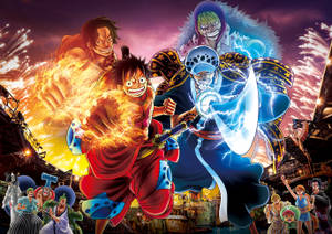 Обои One Piece 4K Луффи и Трафальгар — Ван пис 4K гиф Обои