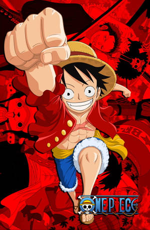 One Piece Луффи PFP красный постер с пиратами — Honor MagicPad4 Обои
