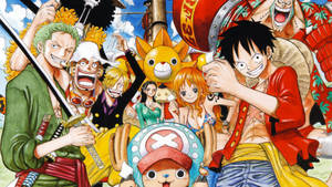 Обои One Piece Луффи и Пираты Соломенной Шляпы.