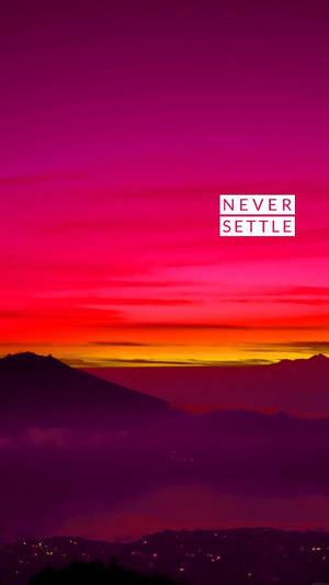 Обои Oneplus Never Settle Dusk