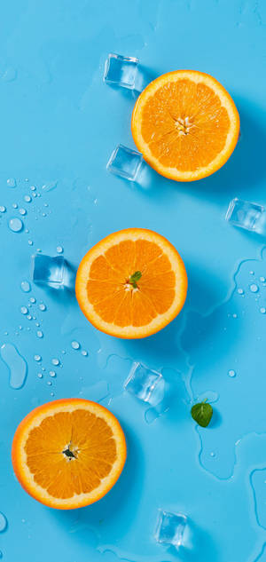 Обои Oneplus Oranges And Ice — iPhone 15 Обои