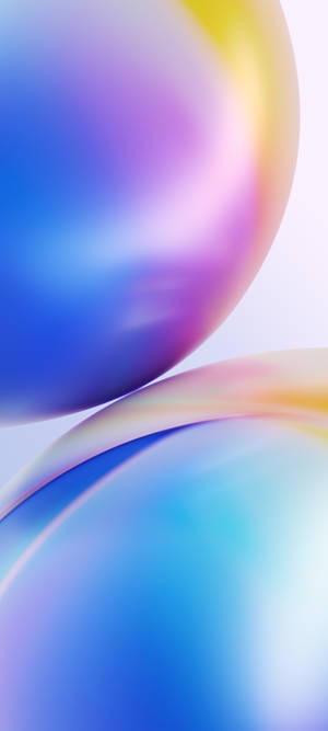 Обои Oneplus Иридесцентные Сферы