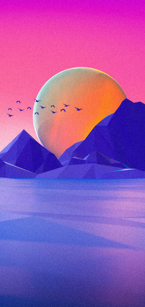 Обои Oneplus Pink Sunset — iPhone 15 Pro Обои