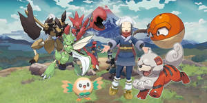 Обои Pokemon Legends Arceus Улыбающаяся Акари — Крутой покемон Обои