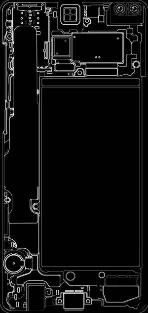 Обои с черно-белым телефоном Galaxy S10 Plus — iPhone 13 Pro Обои