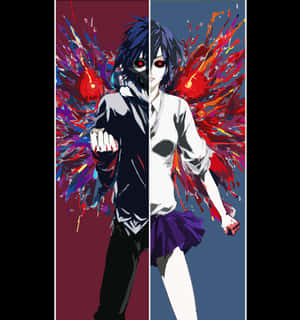 Tokyo Ghoul Аватарка Тока и Аято — Huawei Mate X7 Обои