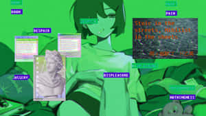 Vaporwave Аниме Neon Genesis Evangelion — Неоново-желтый Обои