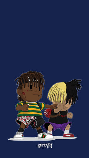XXXTentacion и Juice Wrld в стиле аниме — Xxxtentacion аниме Обои
