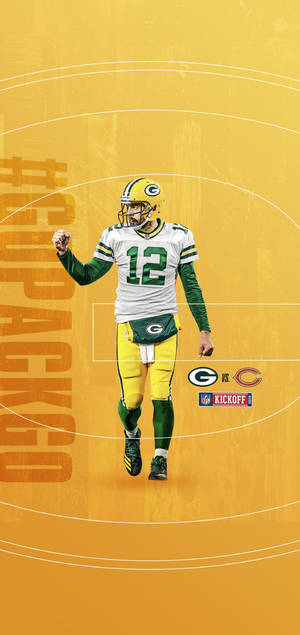 Обои с постером Аарона Роджерса NFL 2019 — iPhone 14 Plus Обои