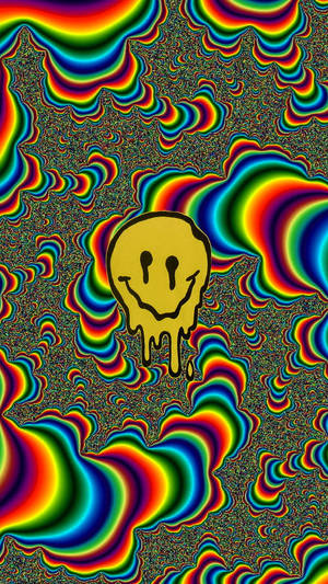 Абстрактный тающий смайлик триповая эстетика — Триповая эстетика Обои