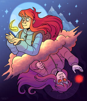 Обои арт Madeline Badeline Celeste — Galaxy Z Fold Обои
