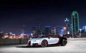 Белый Bugatti Chiron 4k